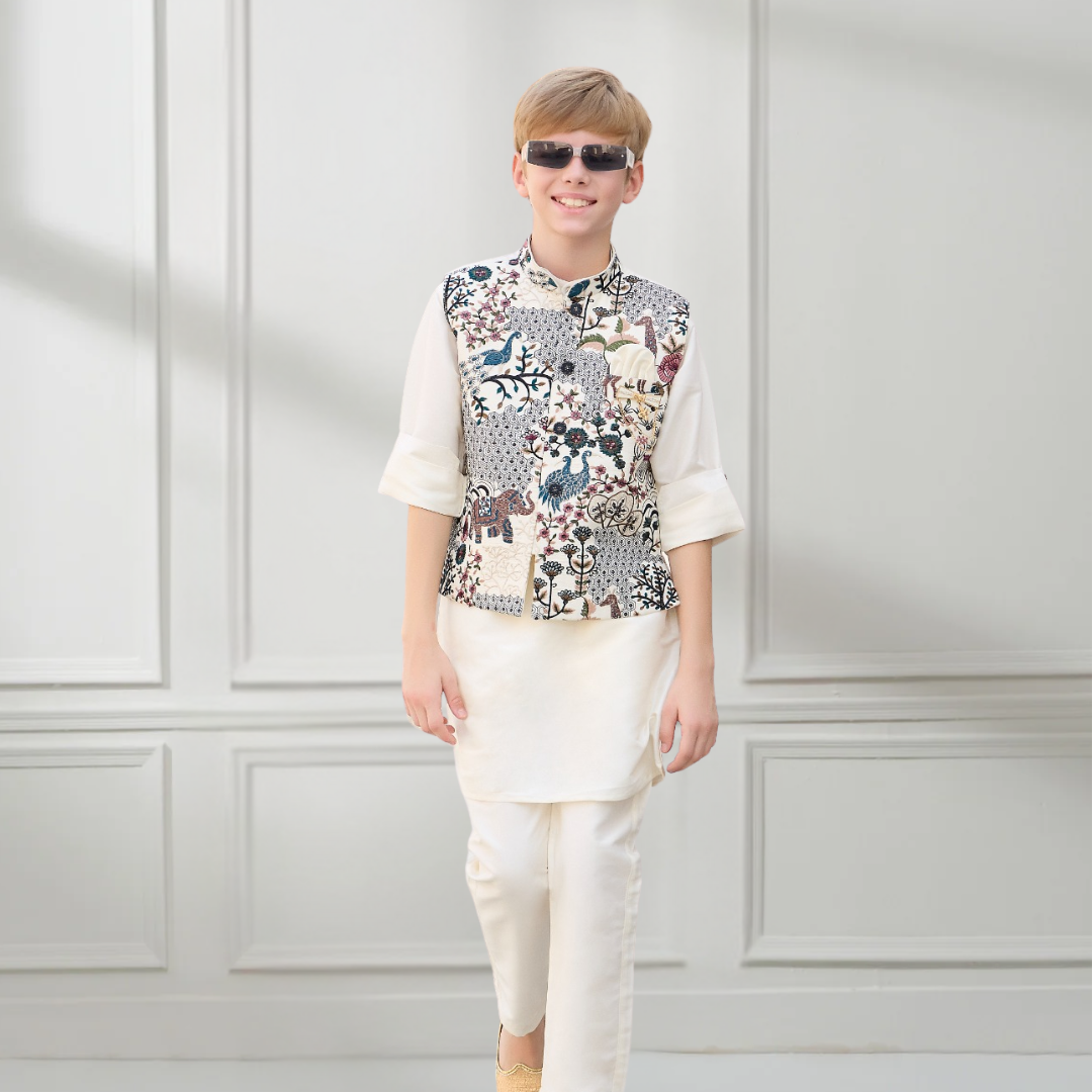 Jacket Kurta cream