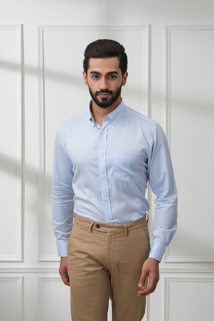 The Button Down Sky Blue Smart Formal Shirt