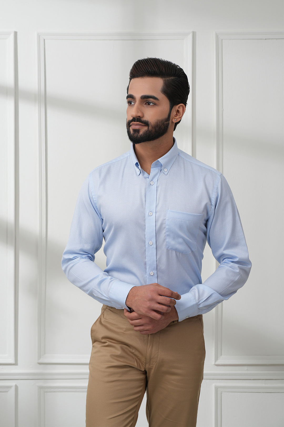 The Button Down Sky Blue Smart Formal Shirt