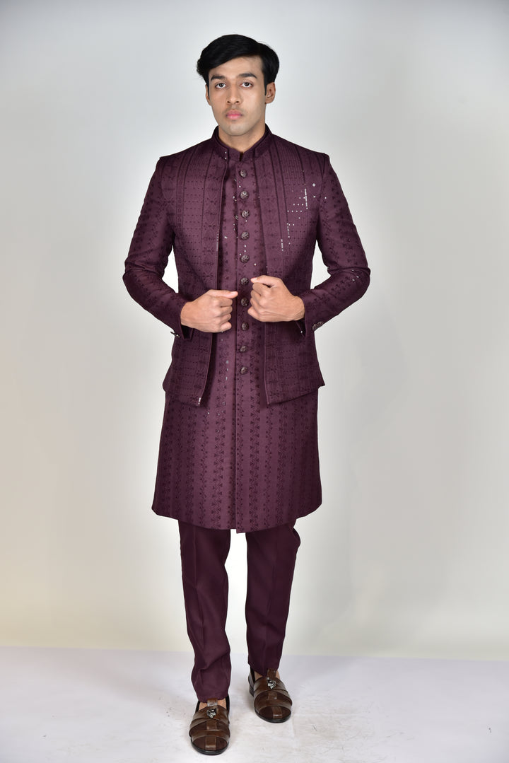 Indo Western 18094 Wine