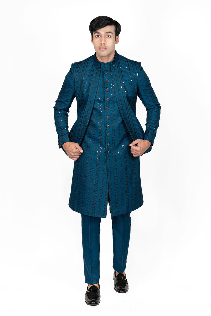 Indo Western 18094 teal