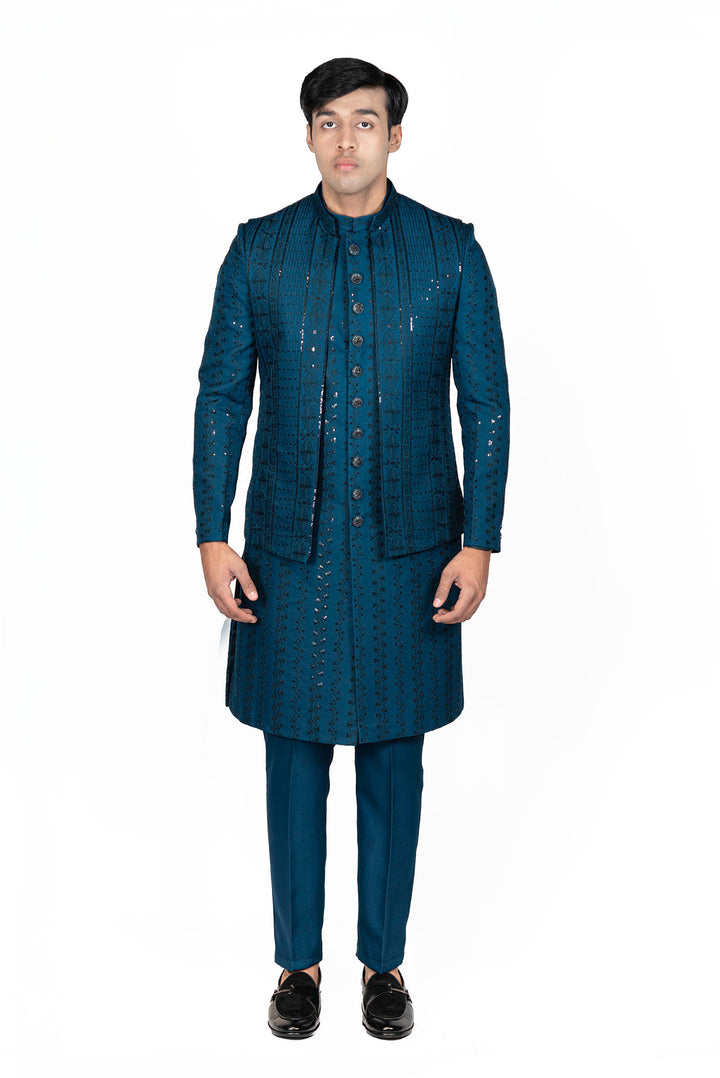 Indo Western 18094 teal